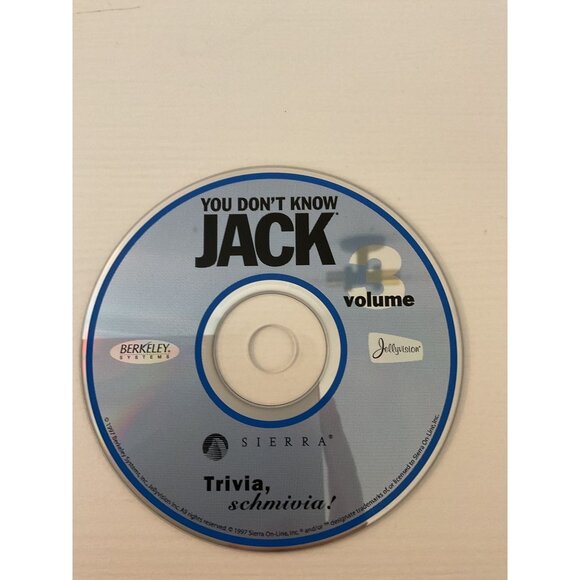 You Dont Know Jack Vol. 3 CD-ROM Trivia Game - Picture 1 of 2